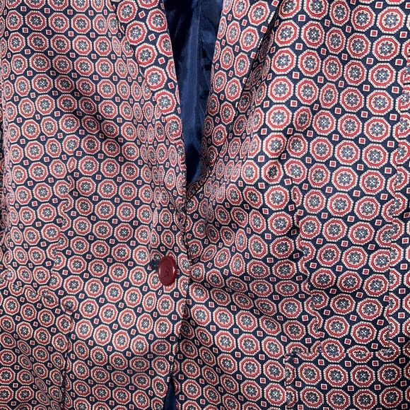 Blazer geometric pattern blue and red - Picture 3 of 7